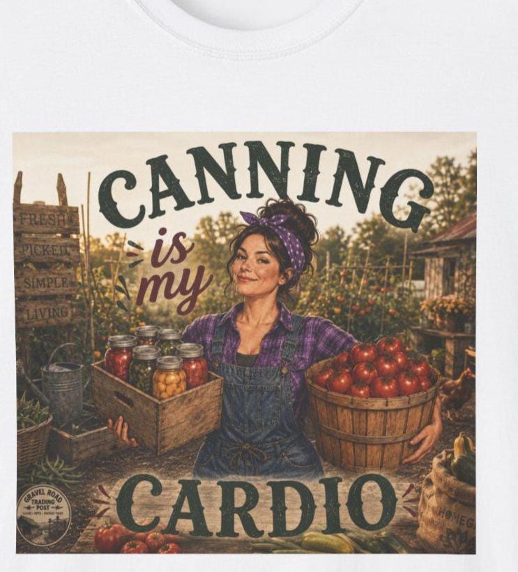 Canning Is My Cardio T-Shirt | Vintage Canning Illustration Tee
