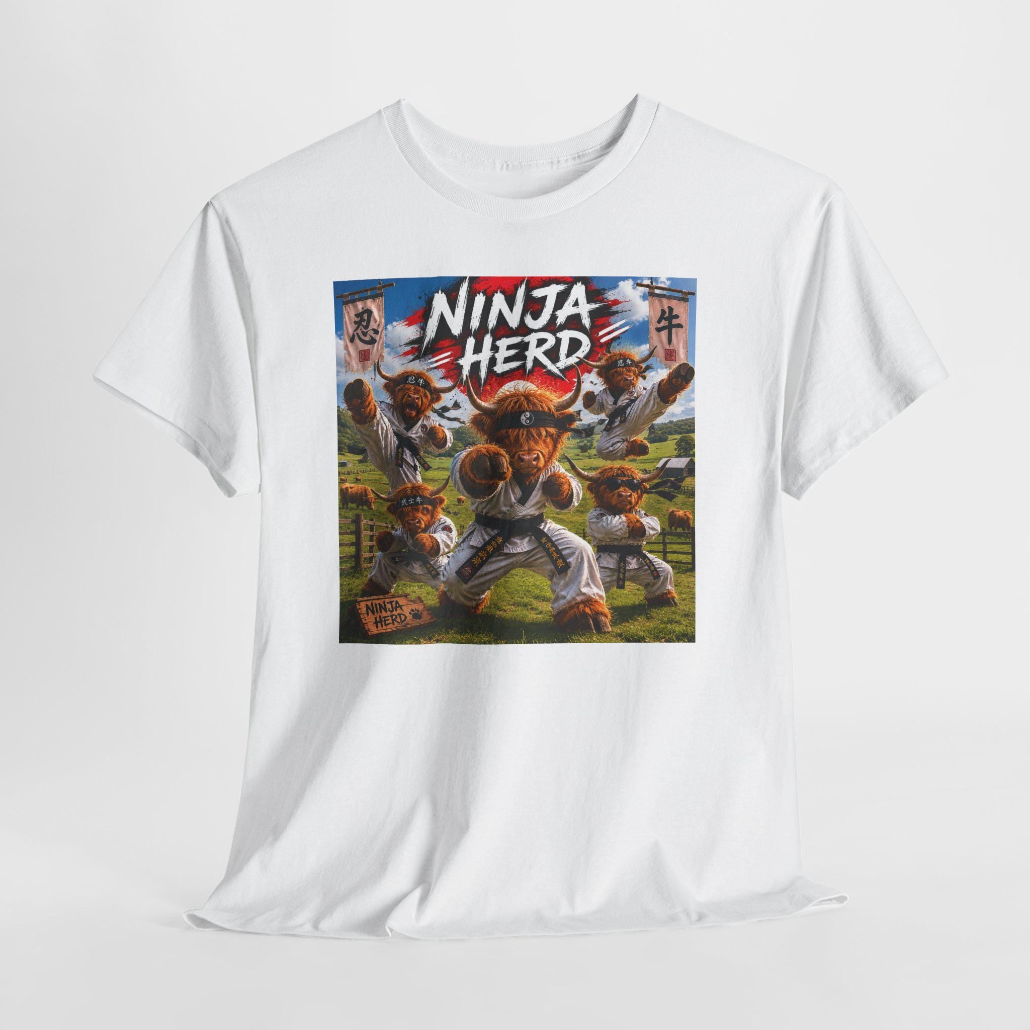 Ninja Herd, funny, Unisex Heavy Cotton Tee